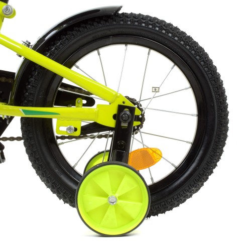 Велосипед дитячий двоколісний Profi Prime, 14 дюймів, з дзвіночком, ліхтариком, дзеркалом, салатовий
