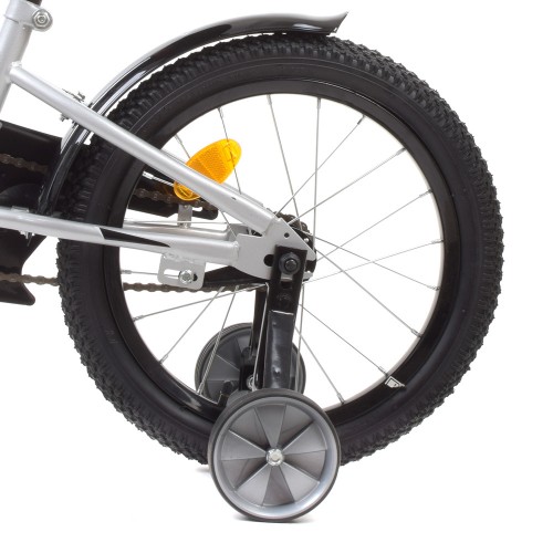 Велосипед дитячий двоколісний Profi Prime, 16 дюймів, з дзвіночком, ліхтариком, дзеркалом, збірка 75%, металлік