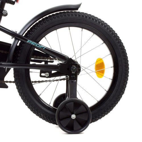 Велосипед дитячий двоколісний Profi Prime, 16 дюймів, з дзвіночком, ліхтариком, дзеркалом, чорний