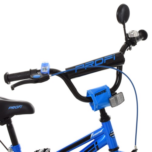 Велосипед дитячий двоколісний Profi Prime, 16 дюймів, з дзвіночком, ліхтариком, дзеркалом, синій