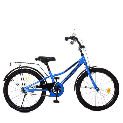 Велосипед дитячий двоколісний Profi Prime, 20 дюймів, з дзвіночком, ліхтариком, дзеркалом, синій