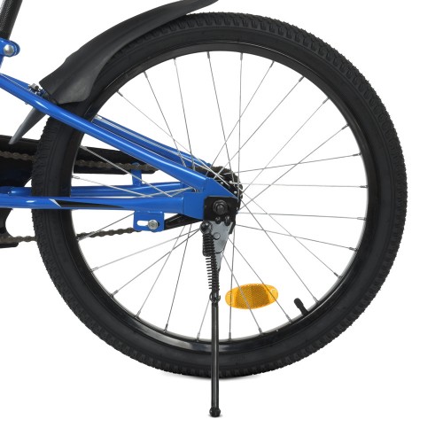 Велосипед детский двухколесный Profi Prime, 20 дюймов, со звоночком, фонариком, зеркалом, сборка 75%, синий
