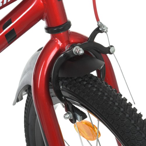 Велосипед детский двухколесный Profi Prime, 20 дюймов, со звоночком, фонариком, зеркалом, сборка 75%, красный
