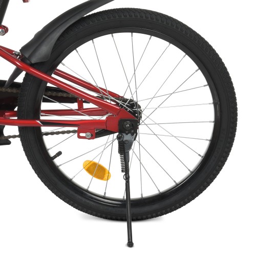 Велосипед детский двухколесный Profi Prime, 20 дюймов, со звоночком, фонариком, зеркалом, сборка 75%, красный