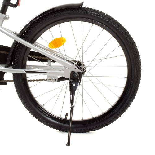 Велосипед детский двухколесный Profi Prime, 20 дюймов, со звоночком, фонариком, зеркалом, сборка 75%, металлик