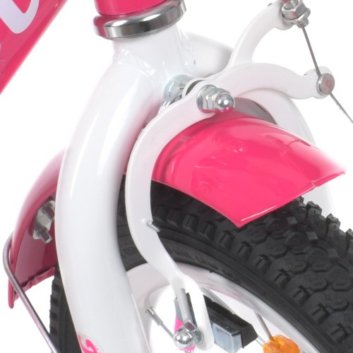 Велосипед дитячий двоколісний Profi Princess, 14 дюймів, з дзвіночком, ліхтариком, дзеркалом, для дівчинки, малиновий 