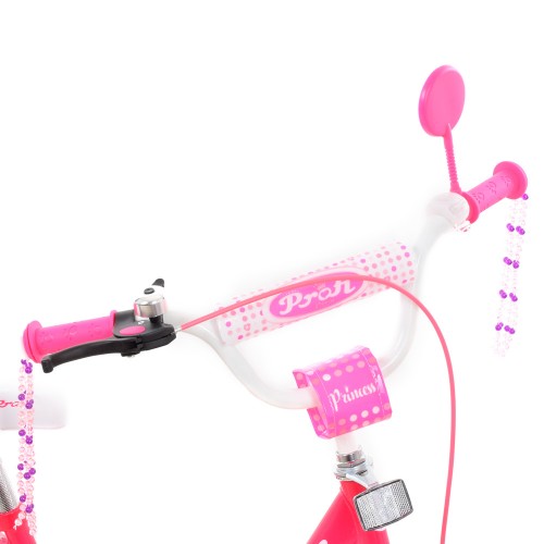 Велосипед дитячий двоколісний Profi Princess, 16 дюймів, з кошиком, для дівчинки, збірка 75%, малиновий