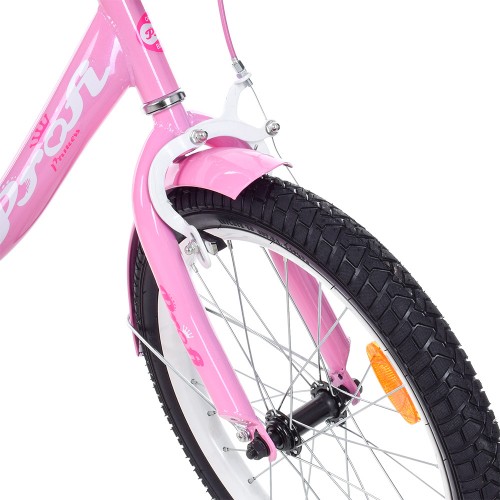 Велосипед дитячий двоколісний Profi Princess, 18 дюймів, з кошиком, для дівчинки, збірка 75%, фуксія
