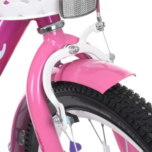 Велосипед дитячий двоколісний Profi Princess, 20 дюймів, з кошиком, для дівчинки, збірка 75%, фуксія