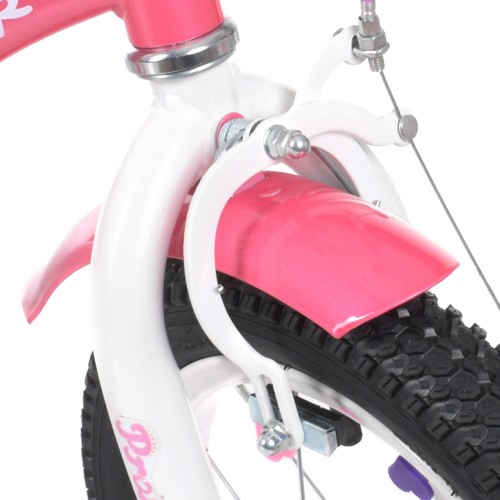 Велосипед двоколісний Profi Star, 14 дюймів, з дзвіночком, з китицями на кермі, рожевий