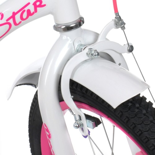 Велосипед двоколісний Profi Star, 20 дюймів, з дзвіночком, з китицями на кермі, білий