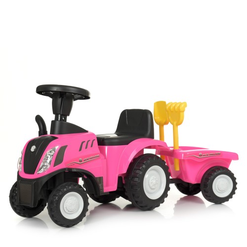 Каталка-толокар, трактор з причепом Bambi Racer 658T, рожевий
