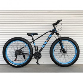 Спортивний велосипед Toprider Фетбайк 720, сталева рама 17", перемикач Shimano, колеса 26 дюймів, синій