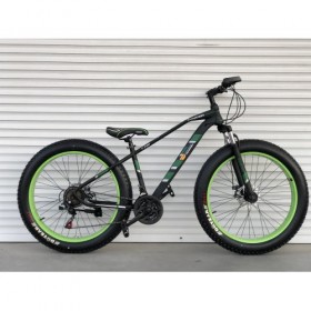 Спортивний велосипед Toprider Фетбайк 720, сталева рама 17", перемикач Shimano, колеса 26 дюймів, зелений