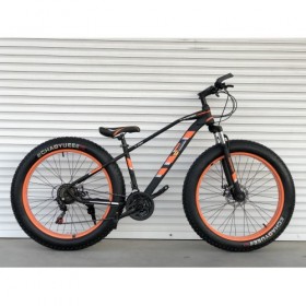 Спортивний велосипед Toprider Фетбайк 720, сталева рама 17", перемикач Shimano, колеса 26 дюймів, помаранчевий