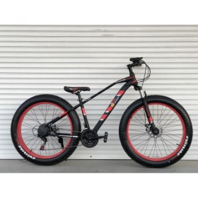 Спортивний велосипед Toprider Фетбайк 720, сталева рама 17", перемикач Shimano, колеса 26 дюймів, червоний