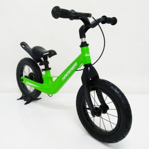 Біговел (велобіг) Hammer 12-49G, магнієва рама, барабанне гальмо, зелений