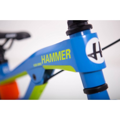 Біговел (велобіг) HAMMER HS-1, Магнієва рама з амортизатором і барабанним гальмом, для трюків, блакитний