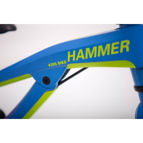 Біговел (велобіг) HAMMER HS-1, Магнієва рама з амортизатором і барабанним гальмом, для трюків, блакитний