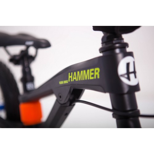 Біговел (велобіг) HAMMER HS-1, Магнієва рама з амортизатором і барабанним гальмом, для трюків, чорний
