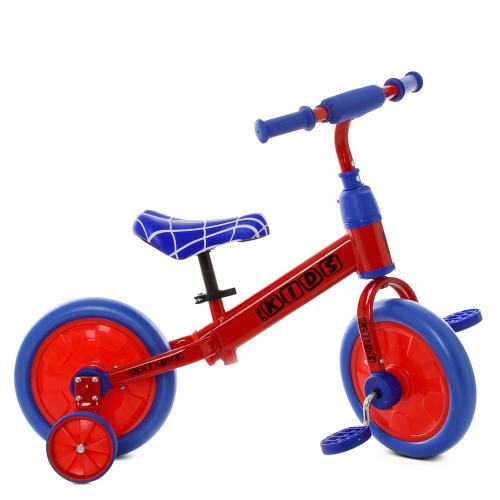 Біговел-велосипед PROFI KIDS 2в1 з педалями М 5453 червоний