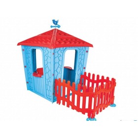 Игровой домик с оградой Pilsan Stone 06-443, голубой