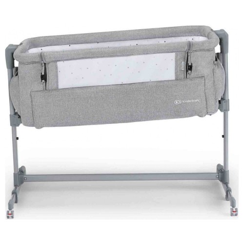 Приставная кроватка-люлька Kinderkraft Neste Up Grey Light Melange Светло-серая