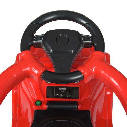 Каталка - толокар Bambi Racer M 4739 з батьківською ручкою, бортиком, додатковими колесами, червона