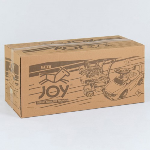 Каталка - толокар Joy машина 806 S-15905 музыкальный руль, съемный защитный бампер, багажник, Синяя