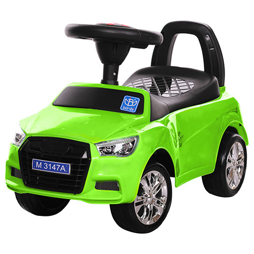 Каталка-толокар Bambi M3147А, (MP3), підсвічування фар, з багажником, зелена