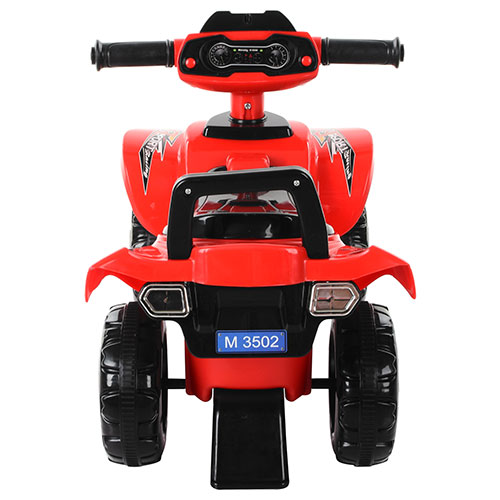 Каталка - толокар Bambi, квадроцикл M3502, підсвічування фар, з багажником, червоний