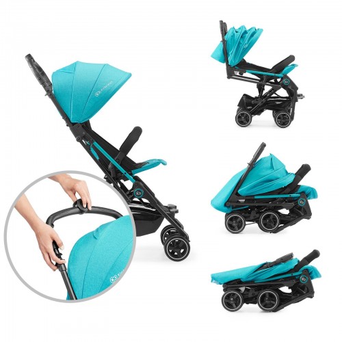 Прогулянкова коляска-книжка Kinderkraft Mini Dot блакитна
