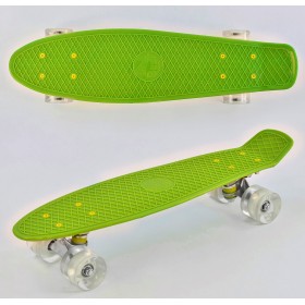 Пенниборд Best Board (Penny Board) 0355 зелений з колесами, що світяться