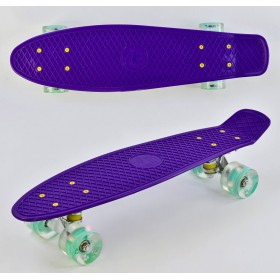 Пенниборд Best Board (Penny Board) 0660 фиолетовый со светящимися колесами