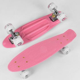 Пенниборд Best Board (Penny Board) 2708 розовый со светящимися колесами