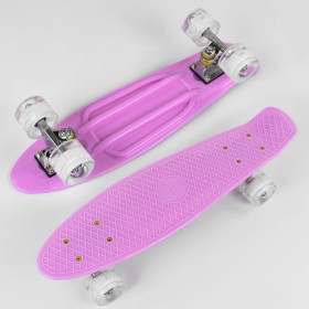 Пенниборд Best Board (Penny Board) 3805 розовый со светящимися колесами