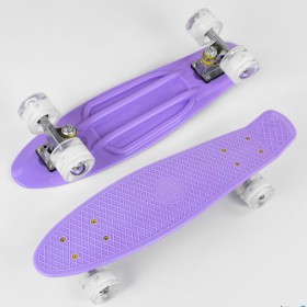 Пенниборд Best Board (Penny Board) 6502 фиолетовый со светящимися колесами
