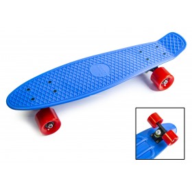 Пенни борд Стандарт 22 (Penny Board Classic) синий с красными колесами