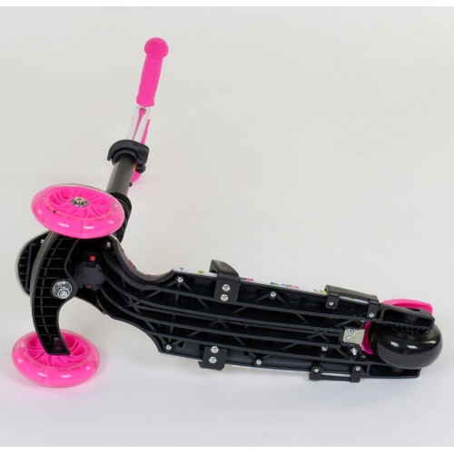 Триколісний самокат Best Scooter 5 в 1 Ladybag print 58420 рожевий