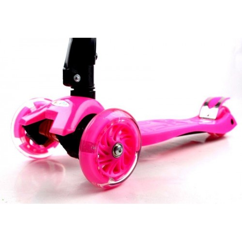 Триколісний самокат Scooter Maxi Складаний рожевий