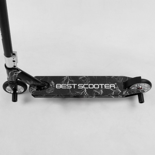 Самокат трюковий Best Scooter, HIC-система, Пегі, алюмінієвий диск і дека, колеса PU, 43598, чорний