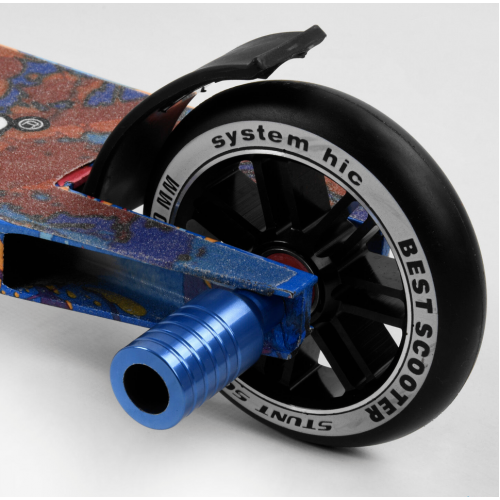 Самокат трюковий Best Scooter, HIC-система, Пегі, алюмінієвий диск і дека, колеса PU, 78107, синій