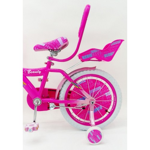 Дитячий велосипед Beauty Barbie Pink 19ВВ01,18 дюймів, Барбі з кошиком для ляльок, рожевий