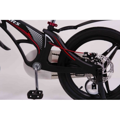 Дитячий велосипед MARS 12 дюймів, магнієва рама, 2 дискових гальма, чорний