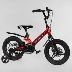 Велосипед двоколісний дитячий CORSO Connect 14 дюймів, магнієва рама, дискові гальма, MG14804, червоний