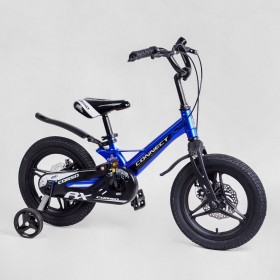 Велосипед двоколісний дитячий CORSO Connect 14 дюймів, магнієва рама, дискові гальма, MG14014, синій