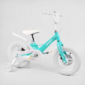 Велосипед двоколісний дитячий CORSO Revolt 14 дюймів, магнієва рама, дискові гальма, MG14062, бірюзовий