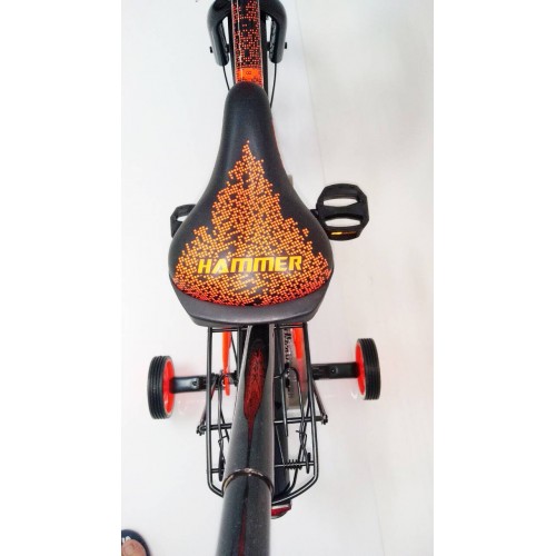 Велосипед дитячий Hammer Storm 14 "c кошиком, пляшкою, ремкомпелктом, батьківською ручкою, помаранчевий