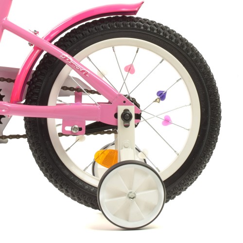 Велосипед двоколісний Profi Unicorn SKD75 колеса 14", з наклейками, рожевий