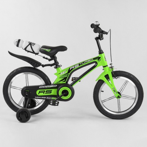 Велосипед двоколісний CORSO RS Turbo, магнієва рама 16 " 39373, зелений